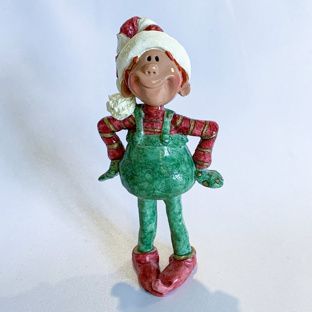 Nancye Williams “Elf with Hands on Hip” Christmas Cartoon Figurine